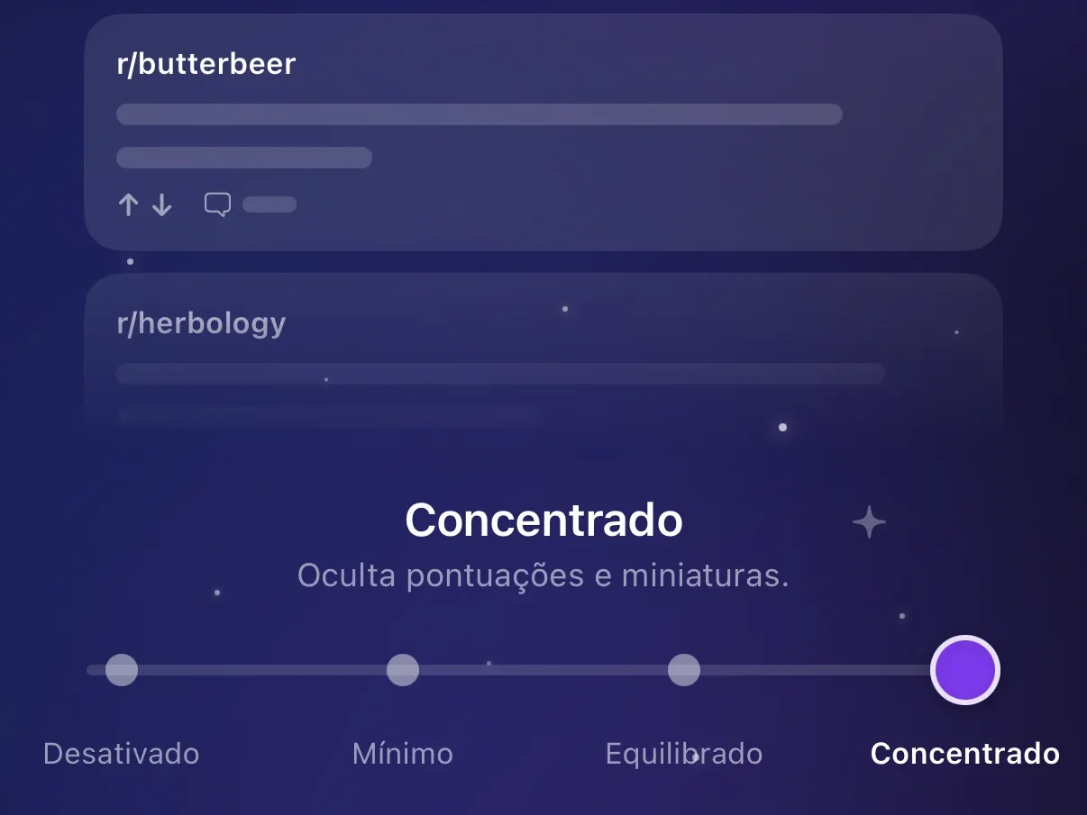 O controle deslizante de predefinições do Protego em Concentrado.